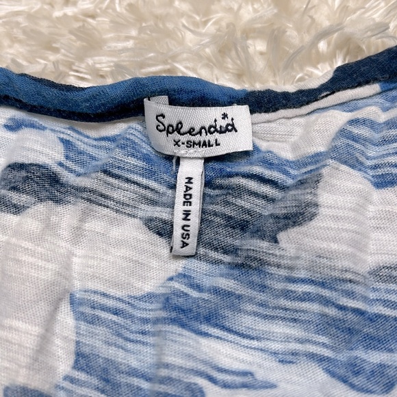 SPLENDID || Blue Camo Racerback Tank Top - Picture 3 of 3